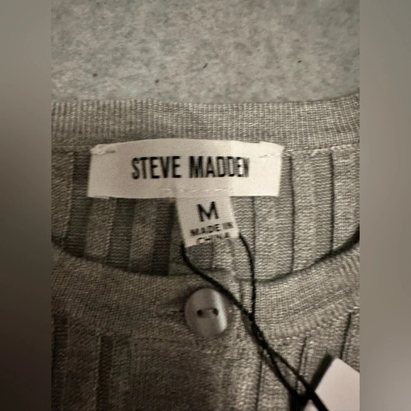 NWT Steve Madden gray Lexi Sweater Dress size M - Picture 5 of 9